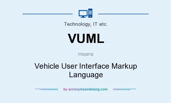What does VUML mean? It stands for Vehicle User Interface Markup Language