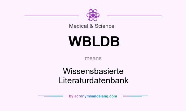 What does WBLDB mean? It stands for Wissensbasierte Literaturdatenbank