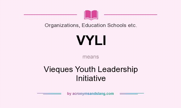 What does VYLI mean? It stands for Vieques Youth Leadership Initiative
