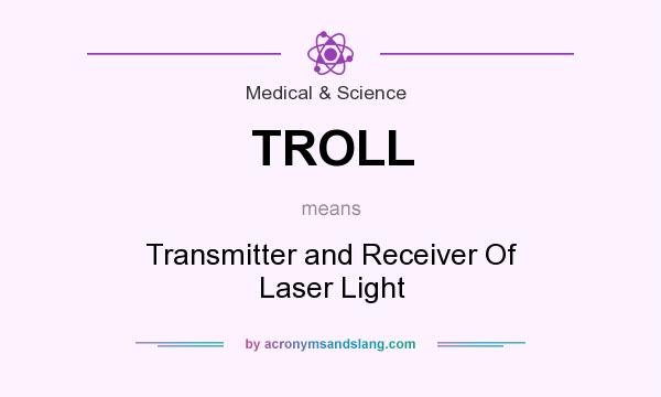 What does TROLL mean? It stands for Transmitter and Receiver Of Laser Light