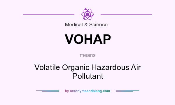 What does VOHAP mean? It stands for Volatile Organic Hazardous Air Pollutant