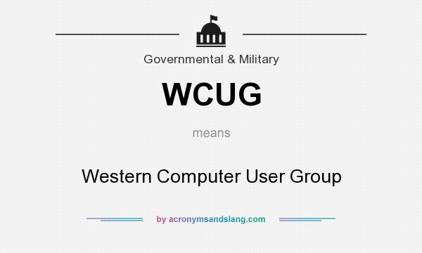 What does WCUG mean? It stands for Western Computer User Group