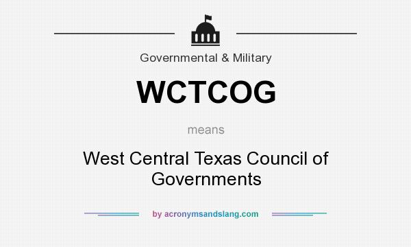 What does WCTCOG mean? It stands for West Central Texas Council of Governments
