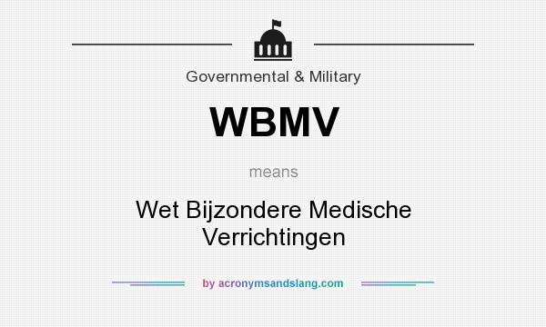 What does WBMV mean? It stands for Wet Bijzondere Medische Verrichtingen