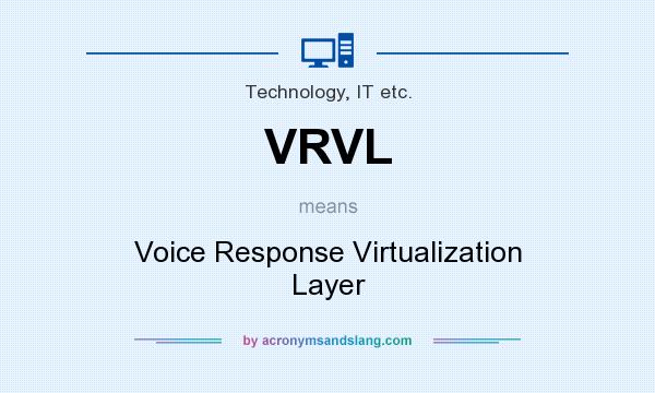 What does VRVL mean? It stands for Voice Response Virtualization Layer