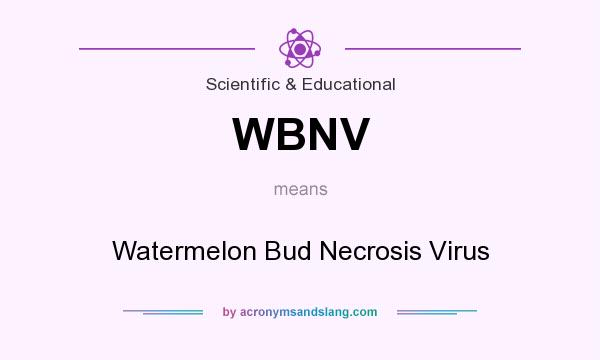 What does WBNV mean? It stands for Watermelon Bud Necrosis Virus