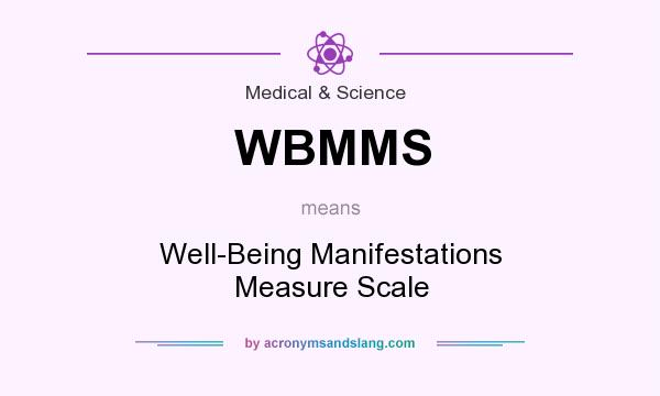 What does WBMMS mean? It stands for Well-Being Manifestations Measure Scale