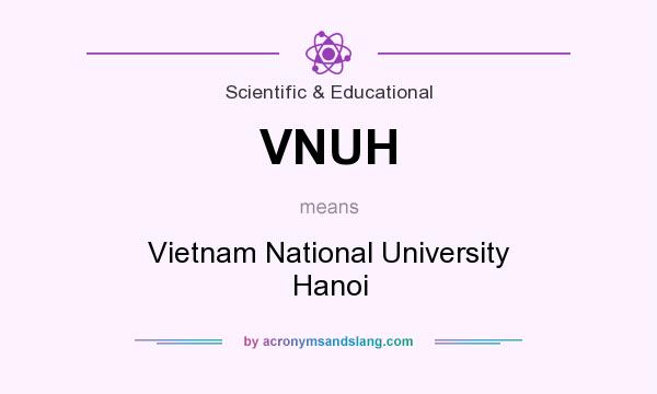 What does VNUH mean? It stands for Vietnam National University Hanoi