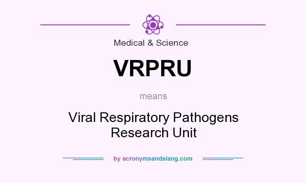What does VRPRU mean? It stands for Viral Respiratory Pathogens Research Unit