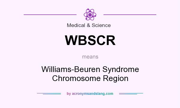 What does WBSCR mean? It stands for Williams-Beuren Syndrome Chromosome Region