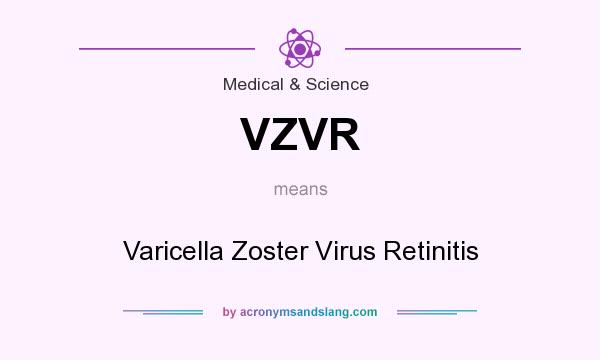 What does VZVR mean? It stands for Varicella Zoster Virus Retinitis
