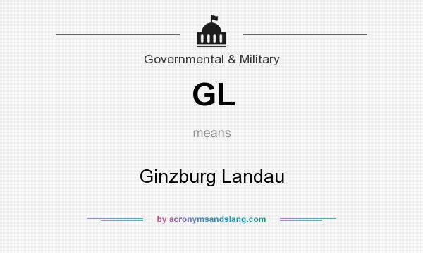 What does GL mean? It stands for Ginzburg Landau