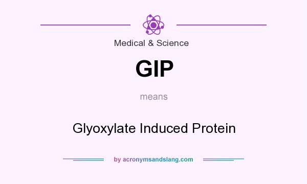 What does GIP mean? It stands for Glyoxylate Induced Protein