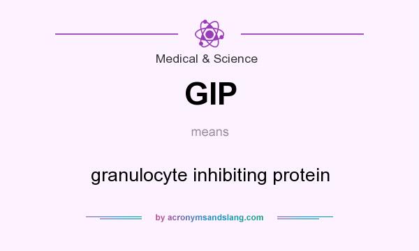 What does GIP mean? It stands for granulocyte inhibiting protein