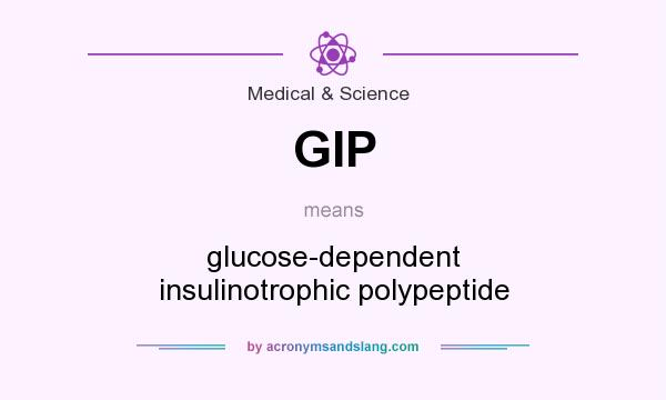 What does GIP mean? It stands for glucose-dependent insulinotrophic polypeptide