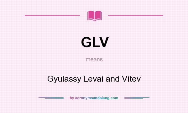 What does GLV mean? It stands for Gyulassy Levai and Vitev