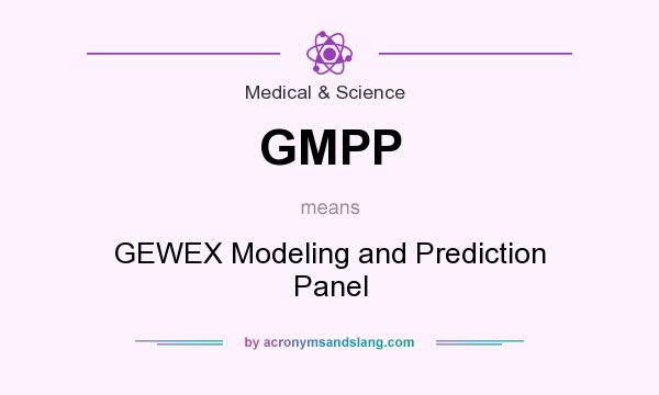 What does GMPP mean? It stands for GEWEX Modeling and Prediction Panel