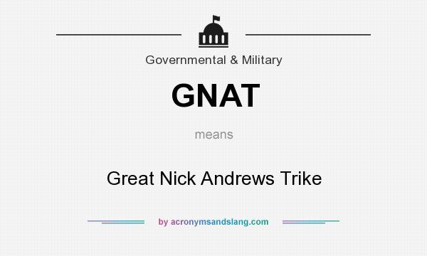 What does GNAT mean? It stands for Great Nick Andrews Trike