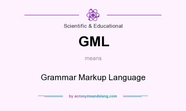 What does GML mean? It stands for Grammar Markup Language