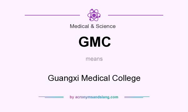 What does GMC mean? It stands for Guangxi Medical College