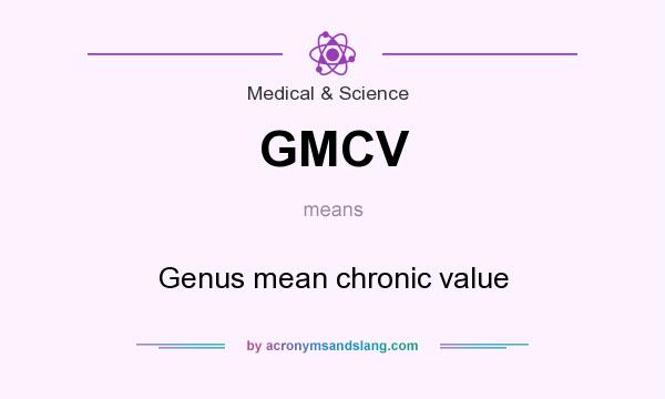 What does GMCV mean? It stands for Genus mean chronic value