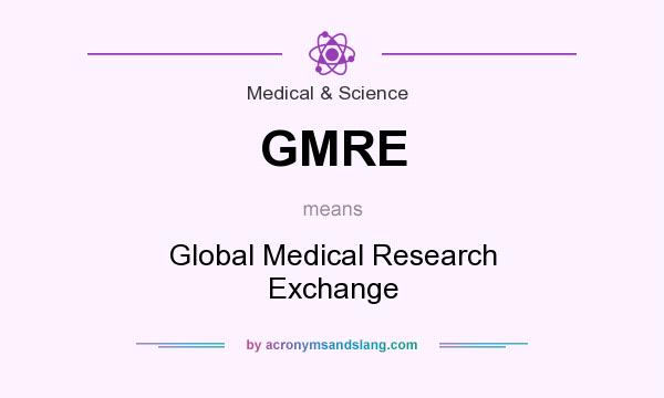What does GMRE mean? It stands for Global Medical Research Exchange