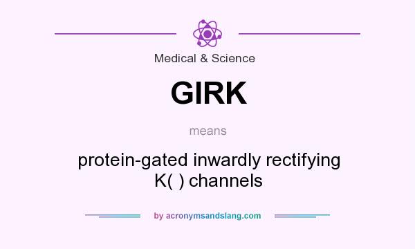 What does GIRK mean? It stands for protein-gated inwardly rectifying K( ) channels