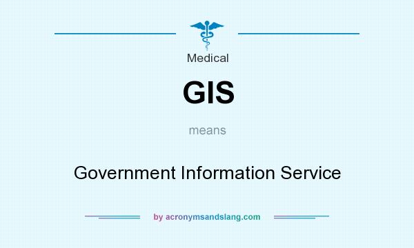 What does GIS mean? It stands for Government Information Service