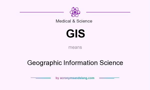 What does GIS mean? It stands for Geographic Information Science