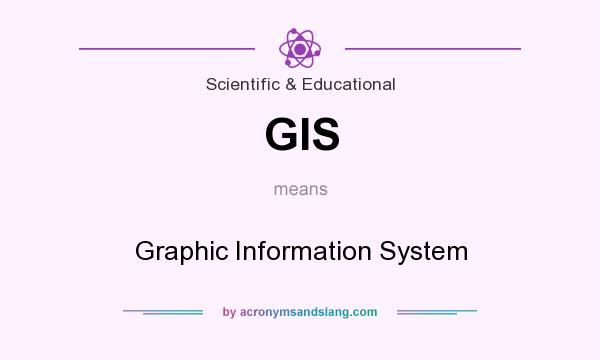 What does GIS mean? It stands for Graphic Information System