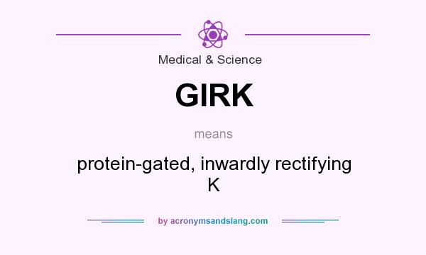 What does GIRK mean? It stands for protein-gated, inwardly rectifying K