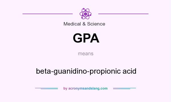 What does GPA mean? It stands for beta-guanidino-propionic acid