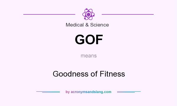 What does GOF mean? It stands for Goodness of Fitness
