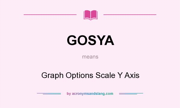 What does GOSYA mean? It stands for Graph Options Scale Y Axis