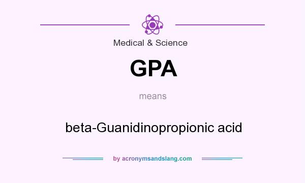 What does GPA mean? It stands for beta-Guanidinopropionic acid