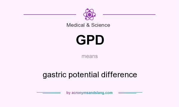 What does GPD mean? It stands for gastric potential difference