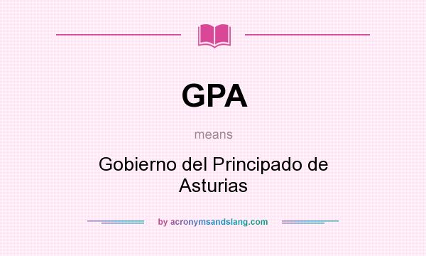 What does GPA mean? It stands for Gobierno del Principado de Asturias