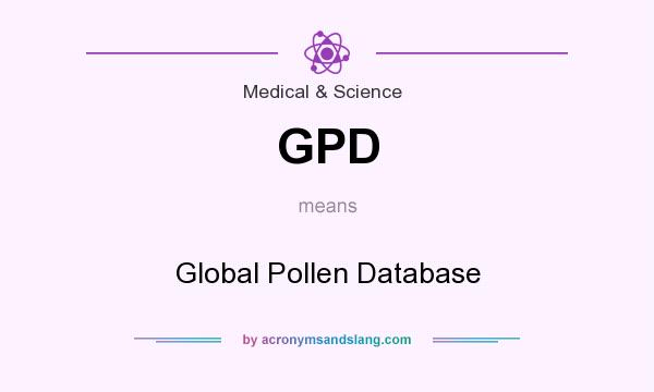 What does GPD mean? It stands for Global Pollen Database