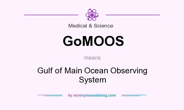 What does GoMOOS mean? It stands for Gulf of Main Ocean Observing System