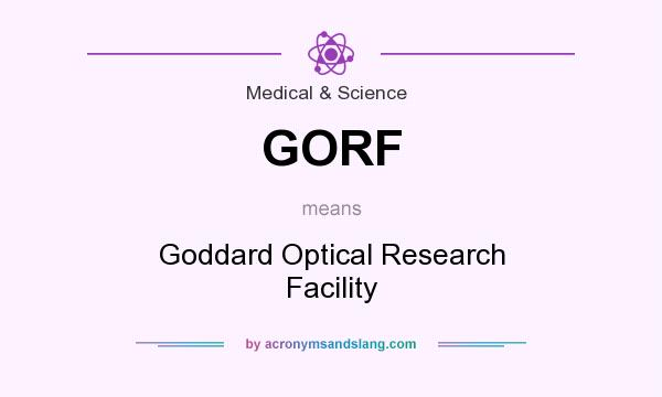 What does GORF mean? It stands for Goddard Optical Research Facility