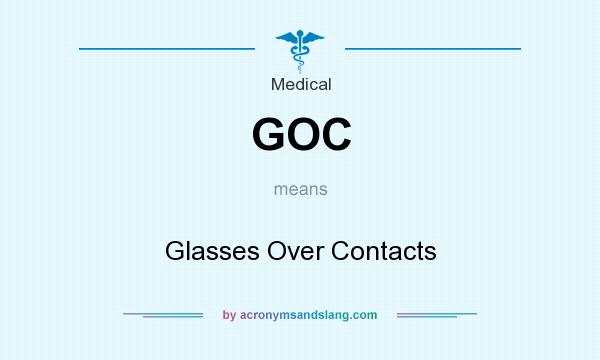 What does GOC mean? It stands for Glasses Over Contacts