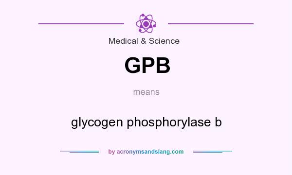 What does GPB mean? It stands for glycogen phosphorylase b