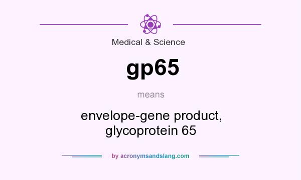 What does gp65 mean? It stands for envelope-gene product, glycoprotein 65