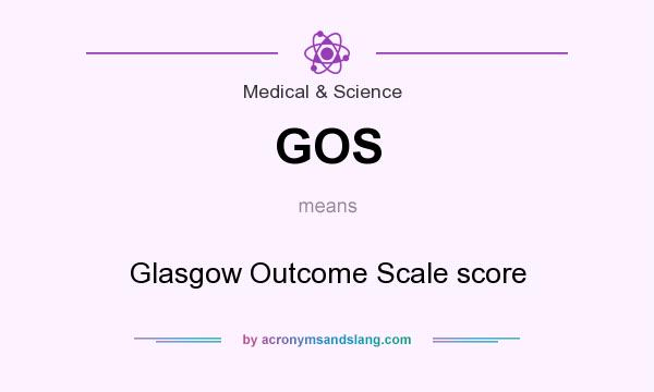 What does GOS mean? It stands for Glasgow Outcome Scale score