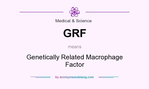 What does GRF mean? It stands for Genetically Related Macrophage Factor