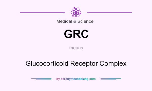 What does GRC mean? It stands for Glucocorticoid Receptor Complex