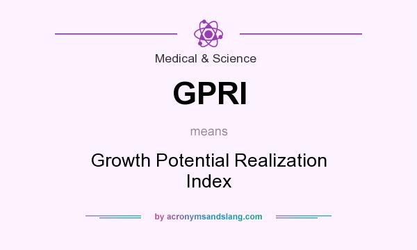 What does GPRI mean? It stands for Growth Potential Realization Index