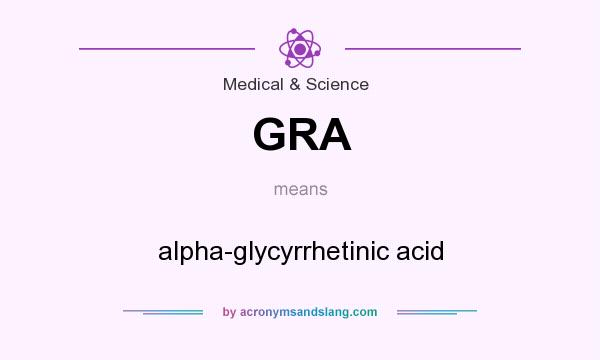 What does GRA mean? It stands for alpha-glycyrrhetinic acid