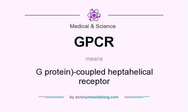 What does GPCR mean? It stands for G protein)-coupled heptahelical receptor