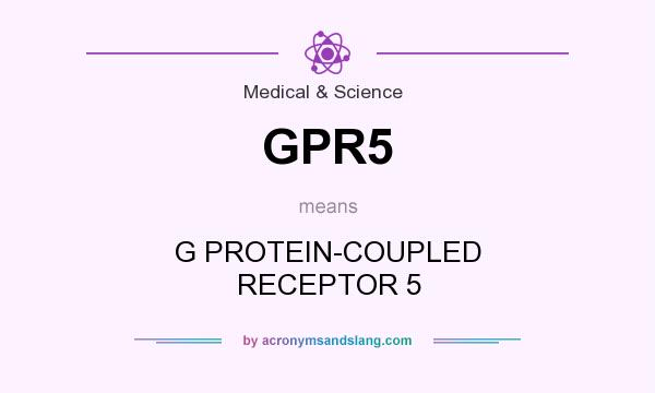 What does GPR5 mean? It stands for G PROTEIN-COUPLED RECEPTOR 5